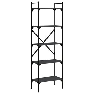 vidaXL Bibliothèque à 5 niveaux noir 56x31 5x174 cm bois d'ingénierie