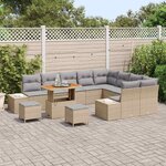 vidaXL Ensemble de canapé de jardin 12 Pièces Beige et Gris clair