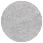 vidaXL Tapis Shaggy Anti-dérapant Gris 160 x 160 cm PP