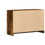 vidaXL Meuble TV avec LED chêne fumé 91x34x61 cm bois d'ingénierie