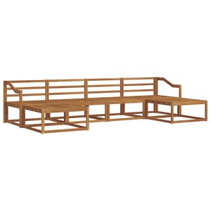 vidaXL Ensemble de canapés d'extérieur 6 Pièces Naturel