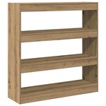 vidaXL Bibliothèque chêne artisanal 100 x 30 x 103 cm
