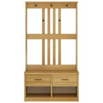 vidaXL Portemanteau SANDNES 87x40x159 5 cm bois massif pin