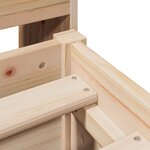 vidaXL Lit bibliothèque sans matelas 140x190 cm bois de pin massif