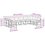 vidaXL Ensemble de canapés d'extérieur 10 pc Naturel et Noir