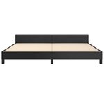 vidaXL Cadre de lit avec tête de lit sans matelas noir 200x200 cm