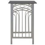 vidaXL Ensemble de bar 3 Pièces Bois et acier Anthracite