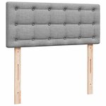 vidaXL Lit ottoman avec matelas gris clair 120x190 cm tissu