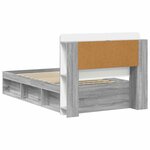 vidaXL Cadre de lit avec rangement Sonoma gris 100 x 200 cm