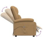 vidaXL Fauteuil inclinable électrique Marron Velours