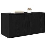vidaXL Meuble TV mural Chêne noir 80 x 34 5 x 40 cm Bois d'ingénierie