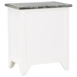 vidaXL Table de chevet 2 Pièces avec 2 tiroirs Gris et blanc