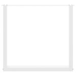 vidaXL Pieds de table à manger en U 3 pièces Blanc 80 x (72-73) cm Acier