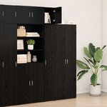vidaXL Meuble mural Chêne noir 30 x 42 5 x 40 cm Bois d'ingénierie