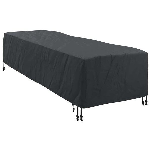 vidaXL Housse de Transat Uni Noir 74 x 210 x 40 cm tissu