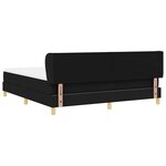 vidaXL Lit à Ressorts avec Matelas Crème 90x200 cm Tissu Noir