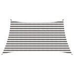 vidaXL Voile d'ombre 3 / 4 x 2 m HDPE Rectangulaire Gris clair et blanc
