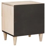 vidaXL Table de chevet avec tiroir 2 Pièces Beige 40 x 33 x 46 cm
