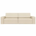 vidaXL Canapé-Lit 200cm Crème tissu