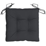 vidaXL Coussins de chaise lot de 4 noir 40x40x7 cm tissu oxford