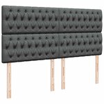 VidaXL Cadre de lit ottoman avec matelas gris foncé 180x200 cm tissu
