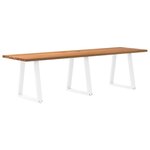 vidaXL Table à manger marron clair 280x80x74 cm rectangulaire