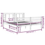 vidaXL Cadre de lit sans matelas 135x190 cm bois de pin massif
