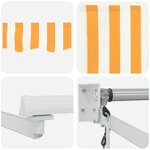 vidaXL Auvent rétractable électrique Jaune et blanc 4 x 2 m