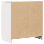 vidaXL Armoire latérale blanc 60x36x65 cm bois de pin massif