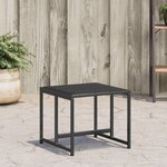 vidaXL Tabourets de jardin 4 Pièces noir acier et textilène