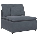 vidaXL Canapé modulaire avec repose-pieds et coussins gris foncé