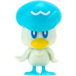 Jazwares PKW3402 - Pokémon - Set de 4 figurines de bataille - Pikachu  Crokel  Kwaks  Felori