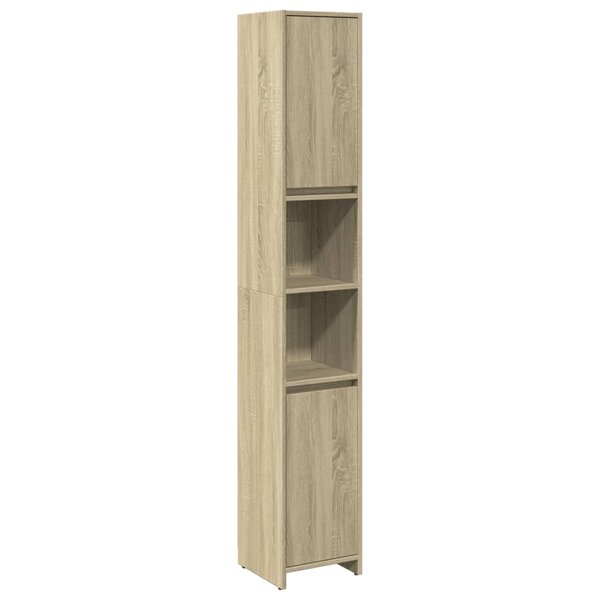vidaXL Armoire de salle de bain Chêne sonoma 30x30x183 5 cm Aggloméré