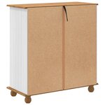 vidaXL Commode "ASKIM" Blanche 91x40x95 5 cm en Bois de Pin Massif