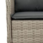 vidaXL Ensemble à manger de jardin et coussins 5 Pièces gris clair rotin