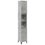 vidaXL Ensemble de meubles de salle de bain 3 Pièces gris béton