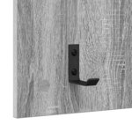 vidaXL Porte-manteau mural avec étagère Sonoma gris 90 x 40 x 10 cm