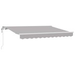vidaXL Auvent Rétractable Gris clair 250 x 200 cm tissu