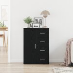 Buffet vidaXL Noir Chêne 60x31x84 cm en bois d'ingénierie
