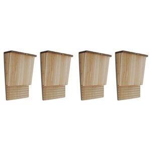 vidaXL Maison pou chauve-souris 4 Pièces 22 x 12 x 34 cm Bois