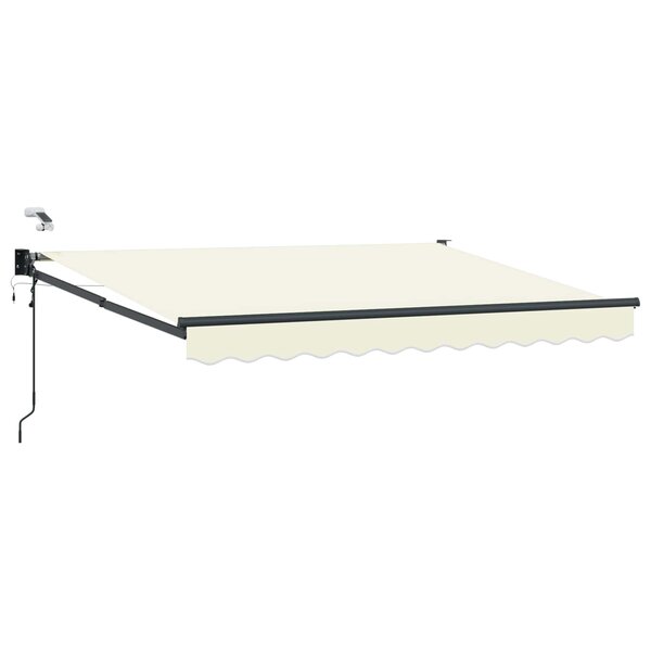 vidaXL Auvent rétractable électrique Crème 3 5 x 2 m