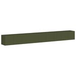 vidaXL Jardinière vert olive 360x40x40 cm acier laminé à froid