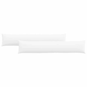 vidaXL Coussins de canapé 2 Pièces Blanc 200 x 40 cm tissu