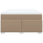 vidaXL Sommier à lattes de lit avec matelas Cappuccino 140x190 cm