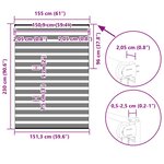 vidaXL Store zèbre noir 155x230 cm largeur du tissu 150 9 cm polyester