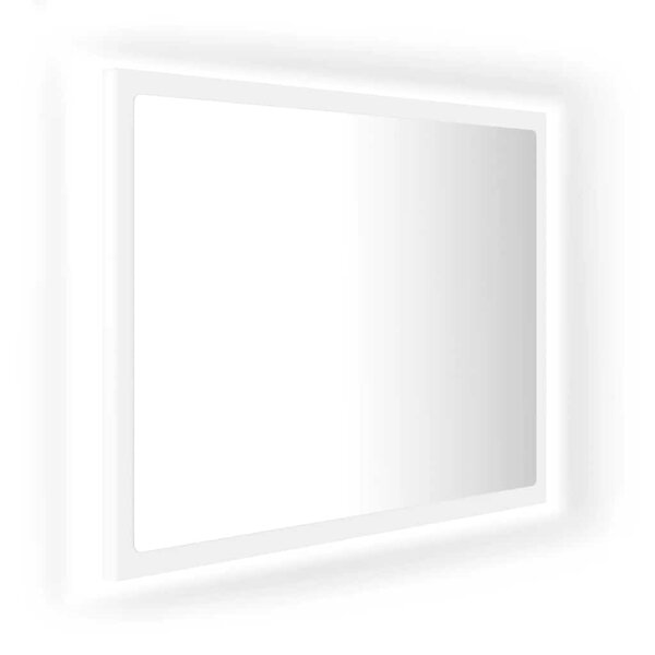 vidaXL Miroir à LED de salle de bain Blanc 60x8 5x37 cm Acrylique
