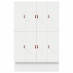 vidaXL Cadre de lit avec rangement Blanc 236.5 x 150 x 31.5 cm