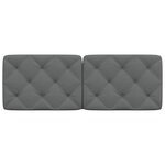 vidaXL Coussin de tête de lit gris foncé 120 cm tissu