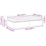 vidaXL Cadre de lit d'angle avec matelas Autre 2 Pièces Gris tissu