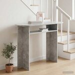 vidaXL Table console Gris béton 100 x 39 5 x 75 cm Bois d'ingénierie